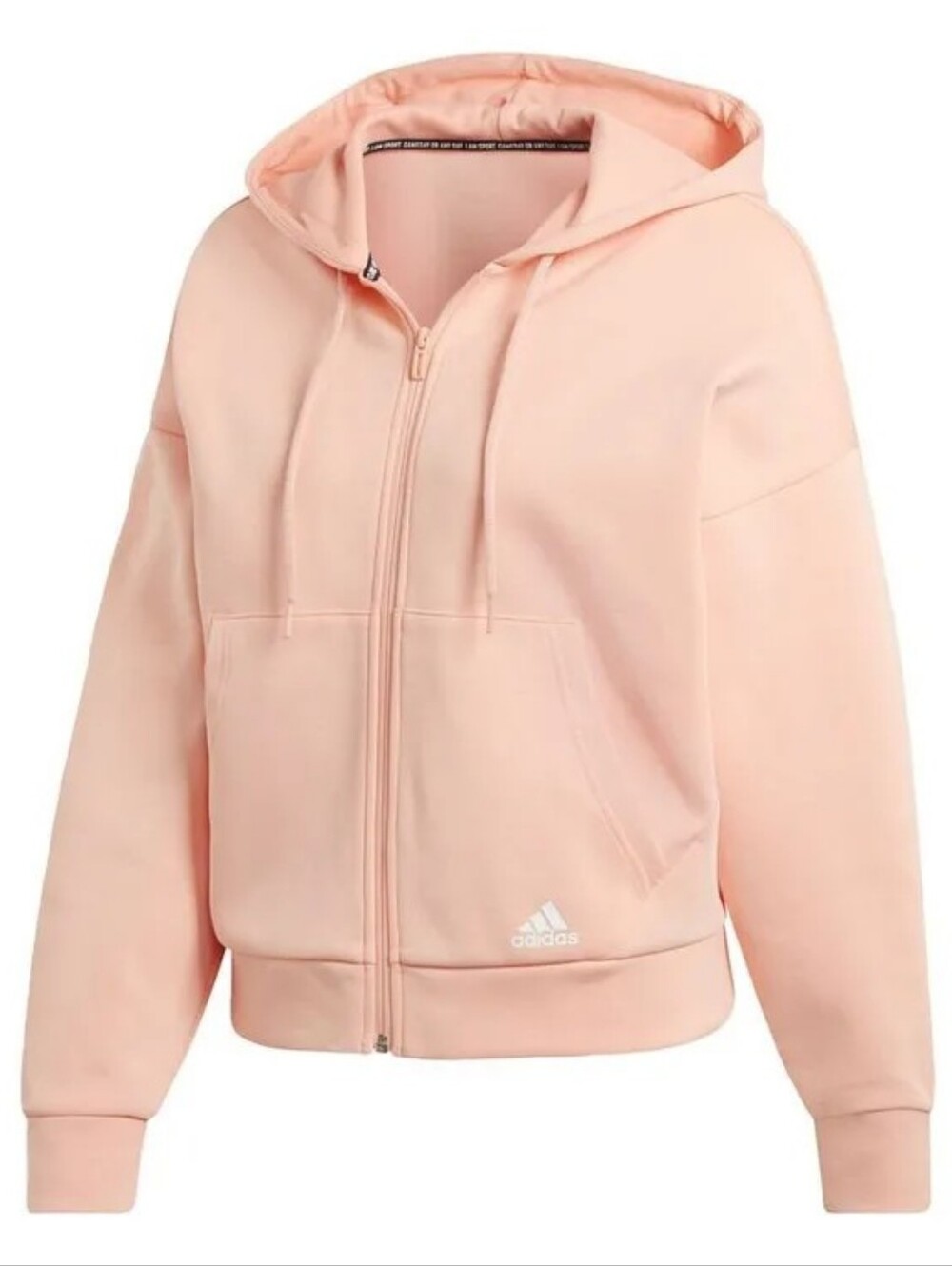 adidas Women's Mh 3-Stripes Dk Hoodie Sweater   in Coral